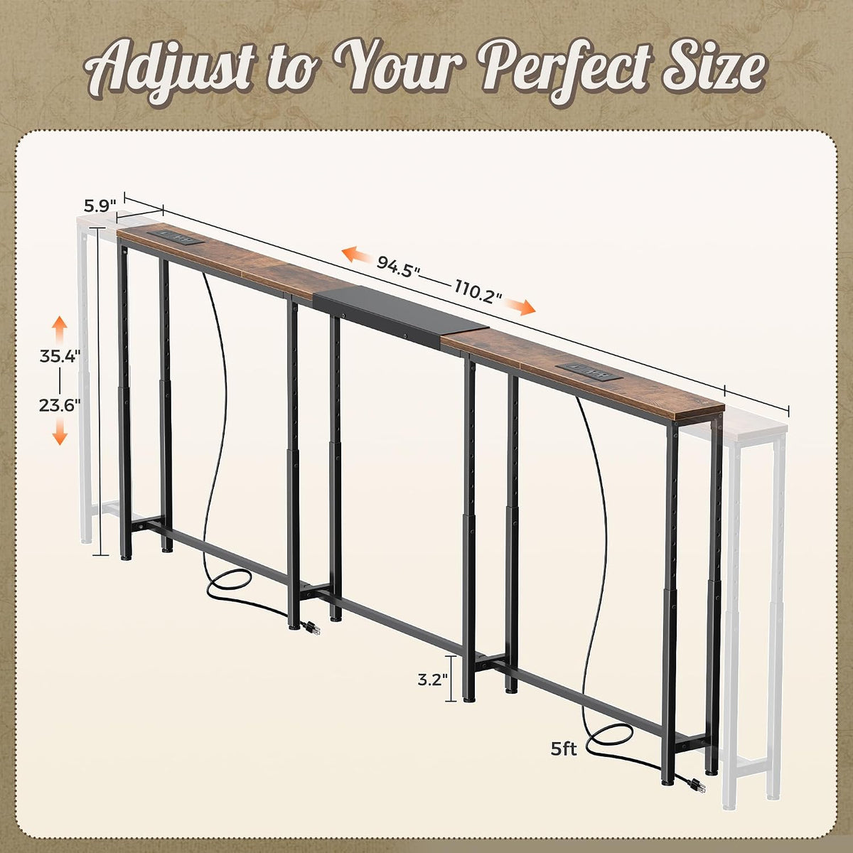 Narrow Console Table Behind Couch