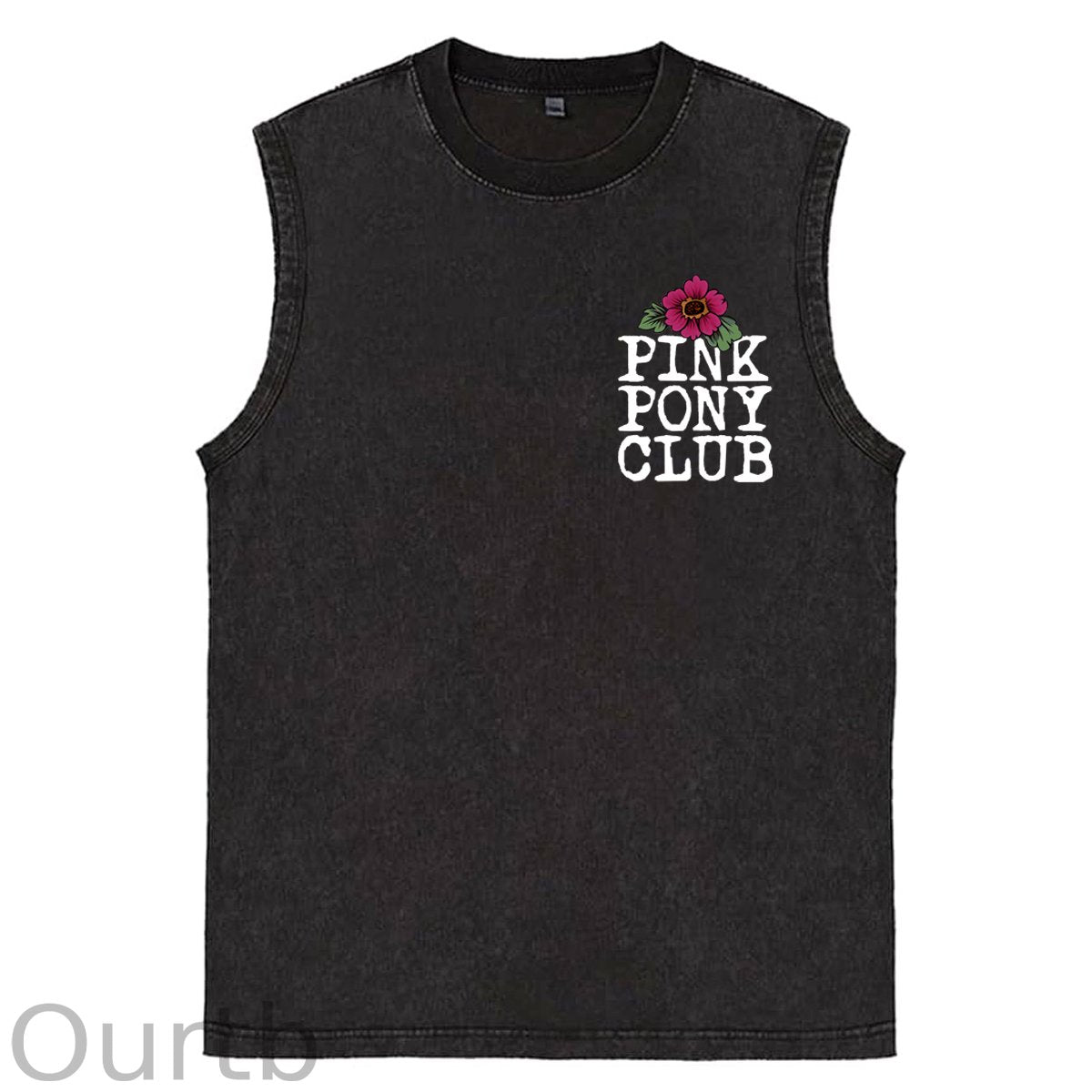 I'm Gonna Keep On Dacing Print Washed Cotton Sleeveless Tank Tops
