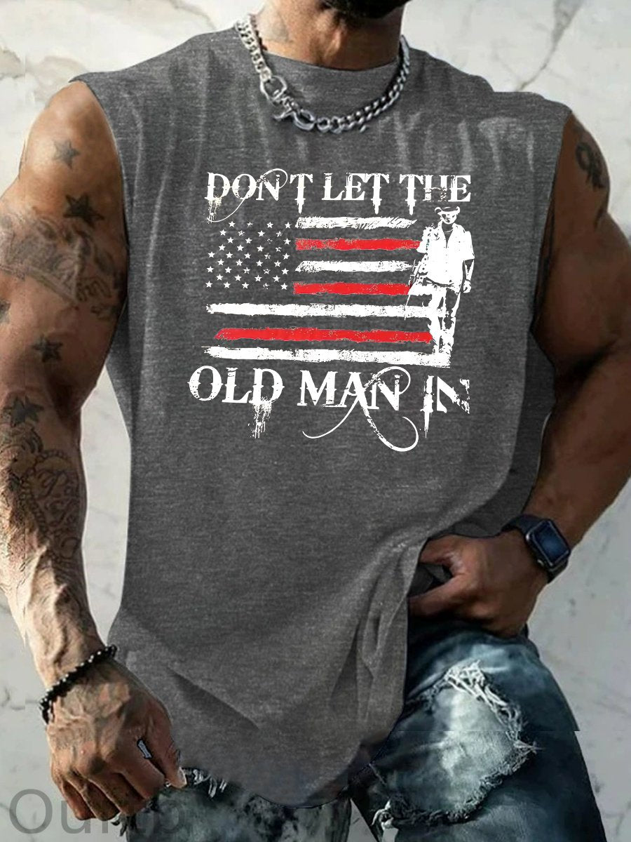 Don't Let The Old Man In Pattern Print Vest