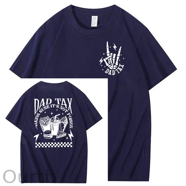 Funny Dad Tax Pattern Print 100% Cotton T-Shirt