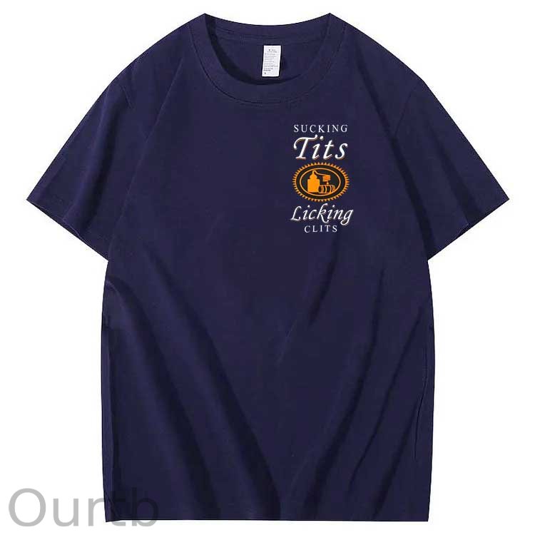 Sucking Tits Licking Clits Pattern Print 100%Cotton T-Shirt