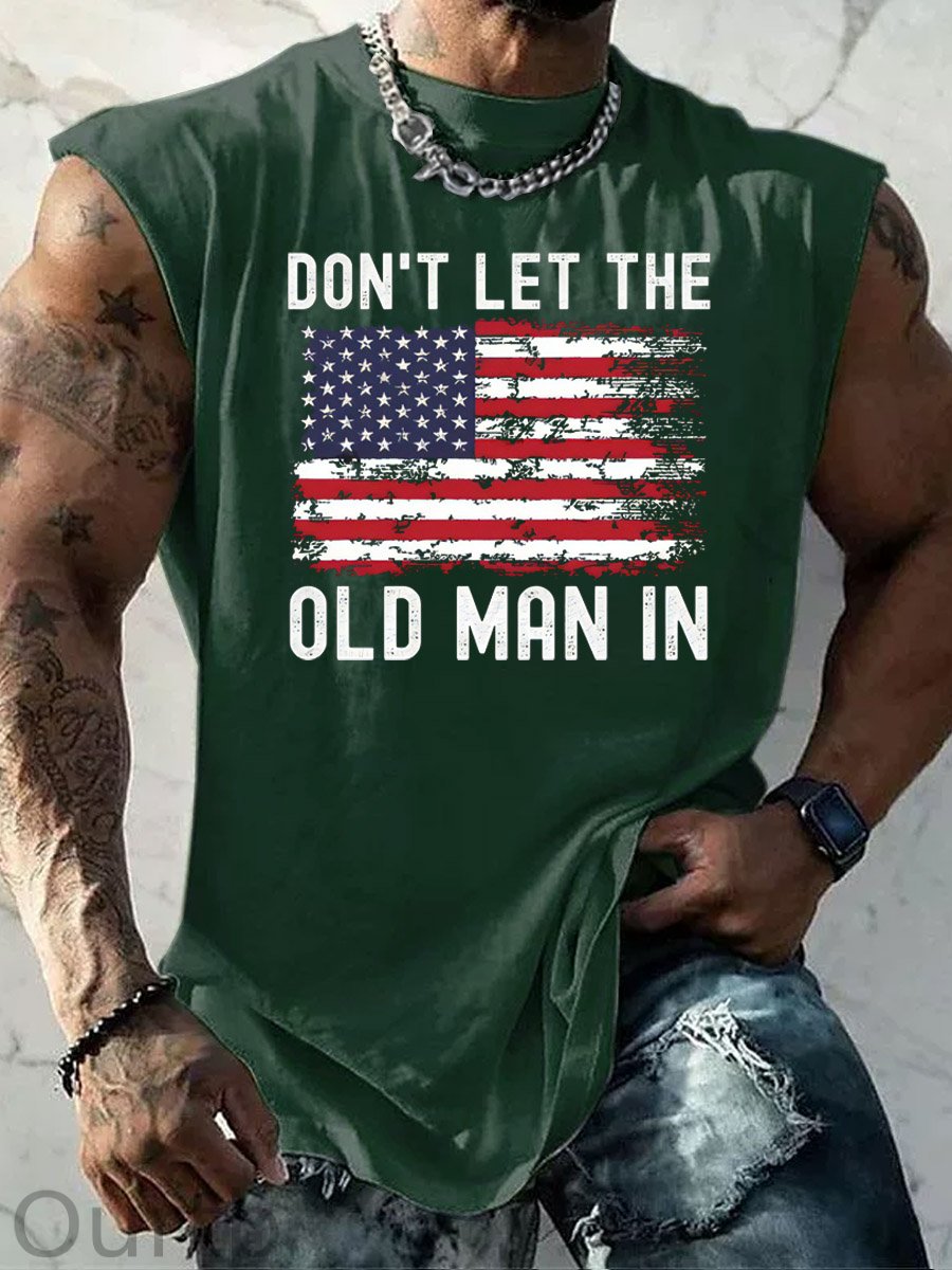 Don't Let The Old Man In Pattern Print Vest