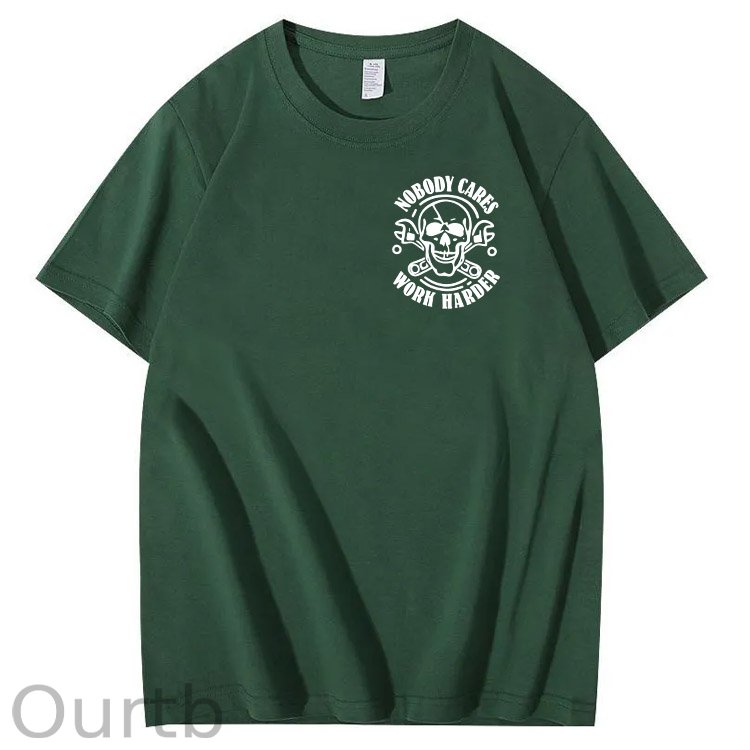 No One Owns You Shit Work Hard Pattern Print 100%Cotton T-Shirt