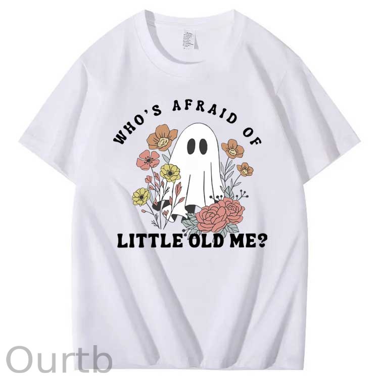 Halloween Who's Afraid Of Little Old Me Pattern100% Cotton T-Shirt