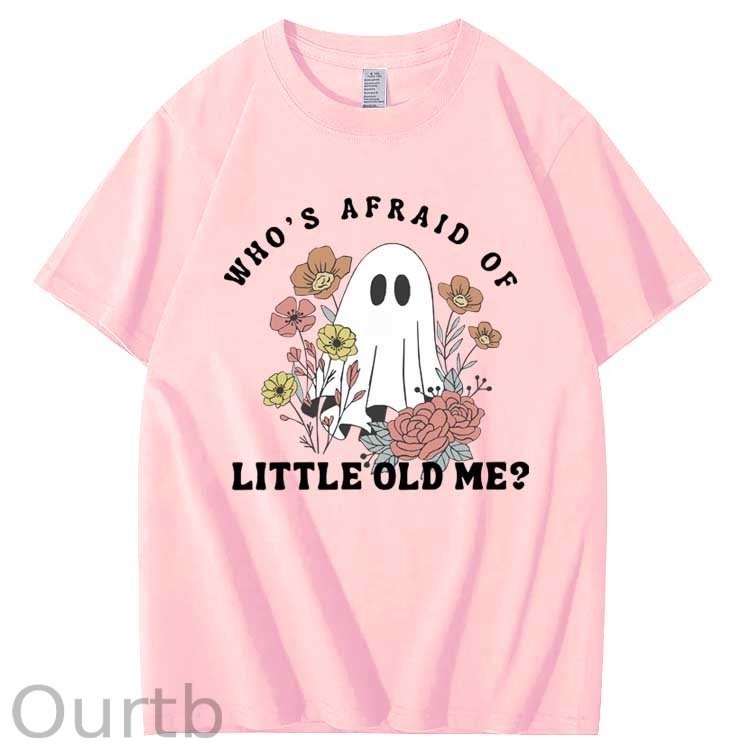 Halloween Who's Afraid Of Little Old Me Pattern100% Cotton T-Shirt