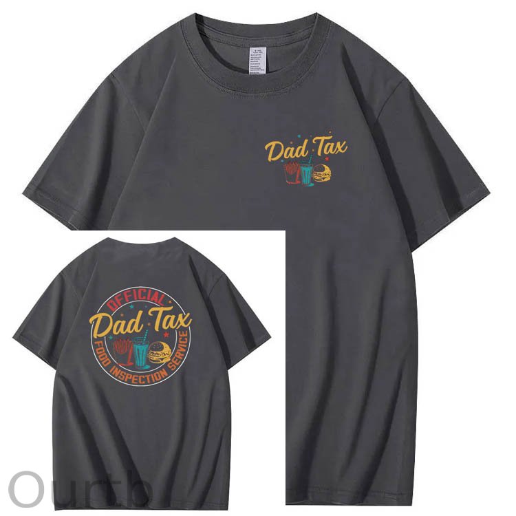 Official Dad Tax Pattern Print 100%Cotton T-Shirt