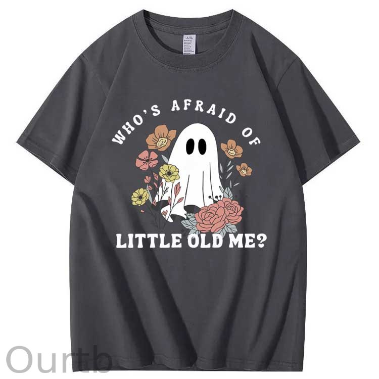 Halloween Who's Afraid Of Little Old Me Pattern100% Cotton T-Shirt