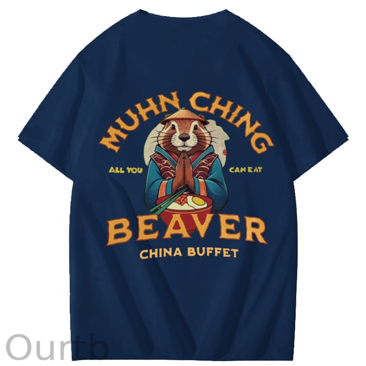 MUHN CHING BEAVER CHINA BUFFET T SHIRT