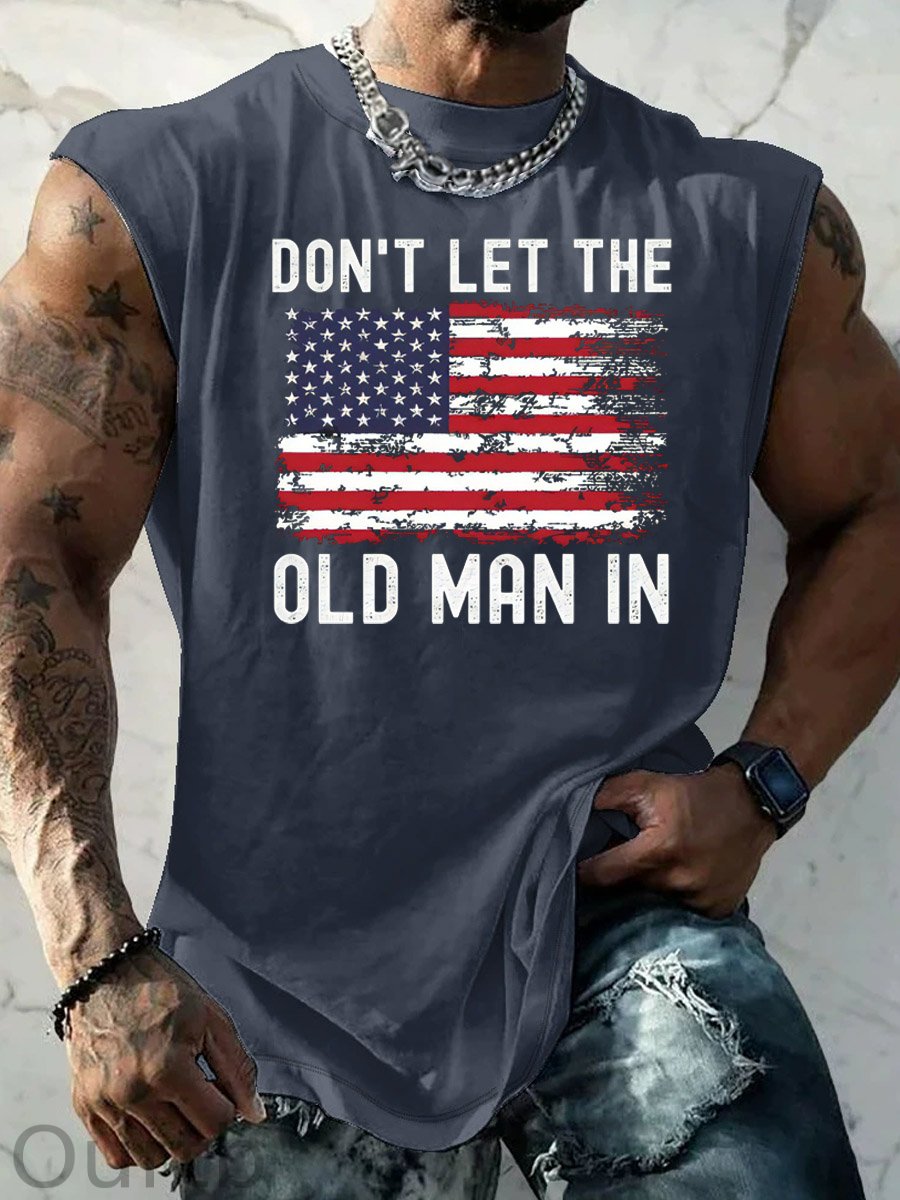 Don't Let The Old Man In Pattern Print Vest