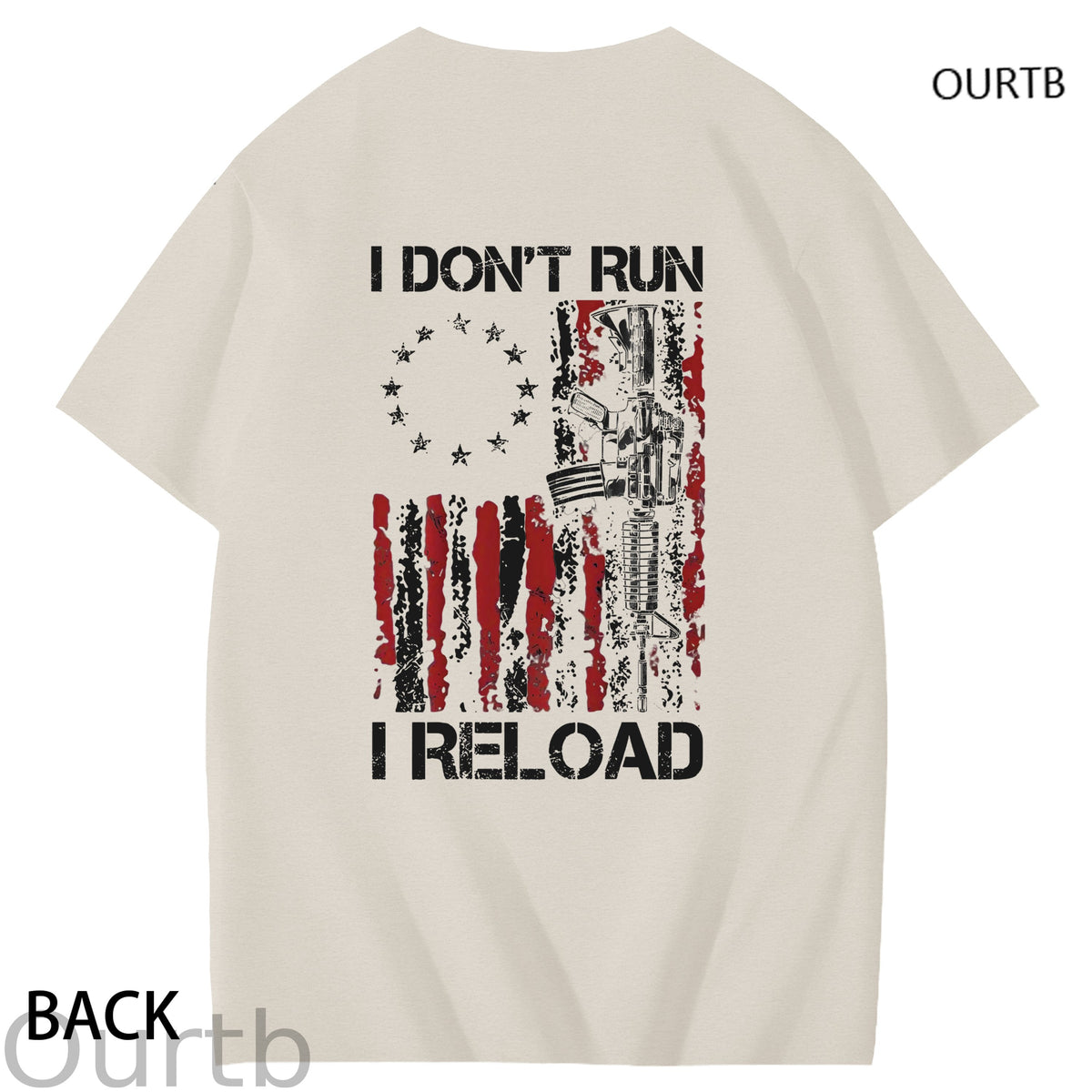 I Don't Run I Reload Art Pattern Print T-Shirt
