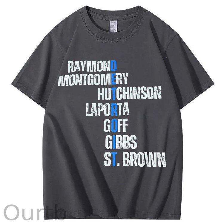 Detroit Lions football team player’s name shirt