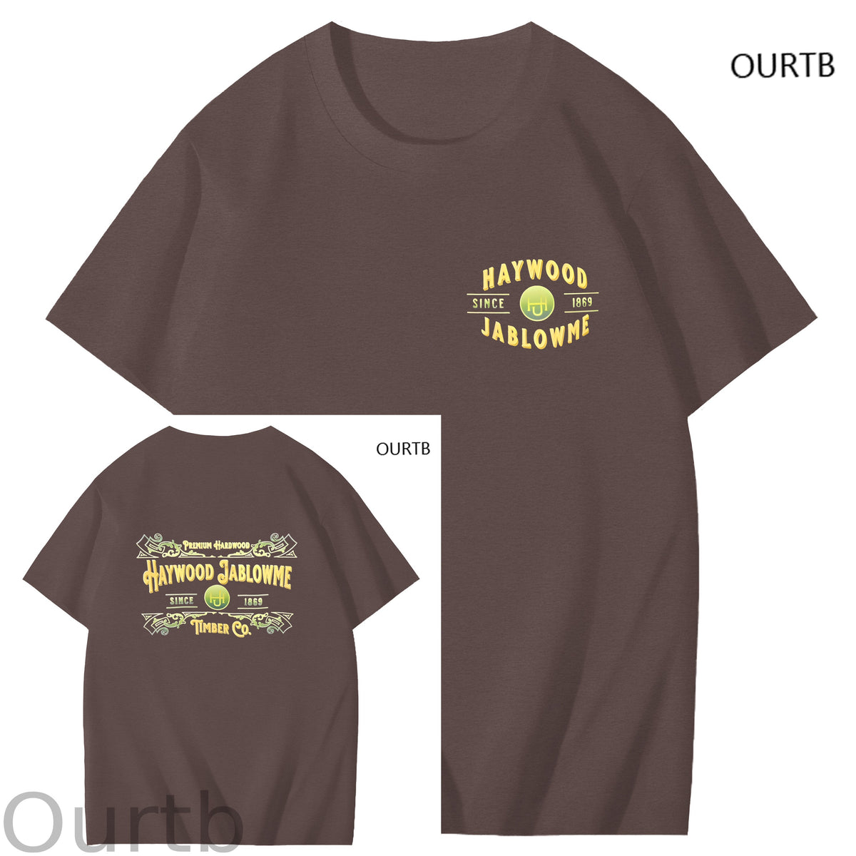 Haywood Since 1869 Jablowme Timber Co Art Pattern Print T-Shirt