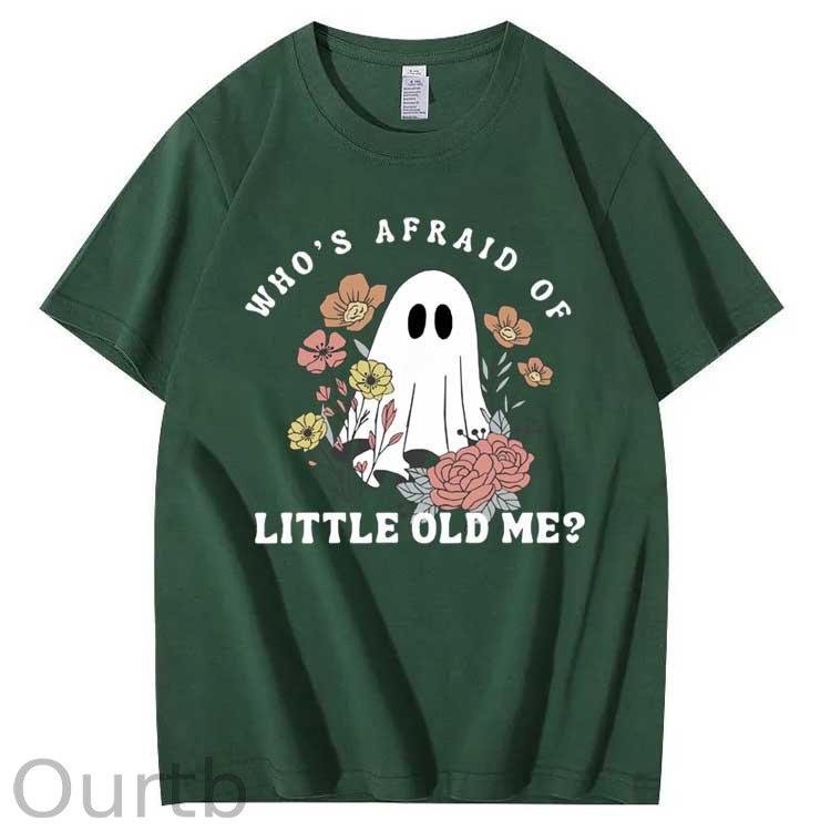 Halloween Who's Afraid Of Little Old Me Pattern100% Cotton T-Shirt
