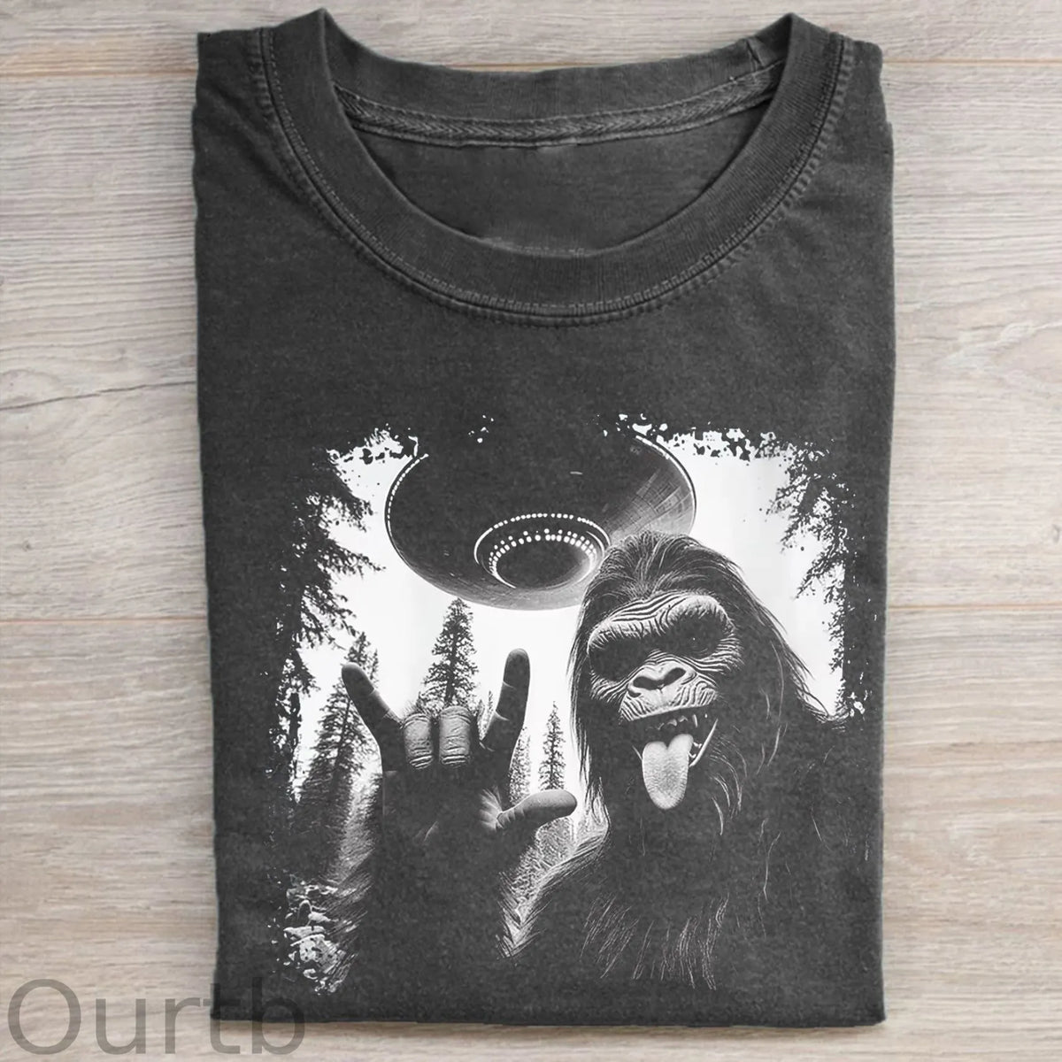 Bigfoot and UFO T-shirt