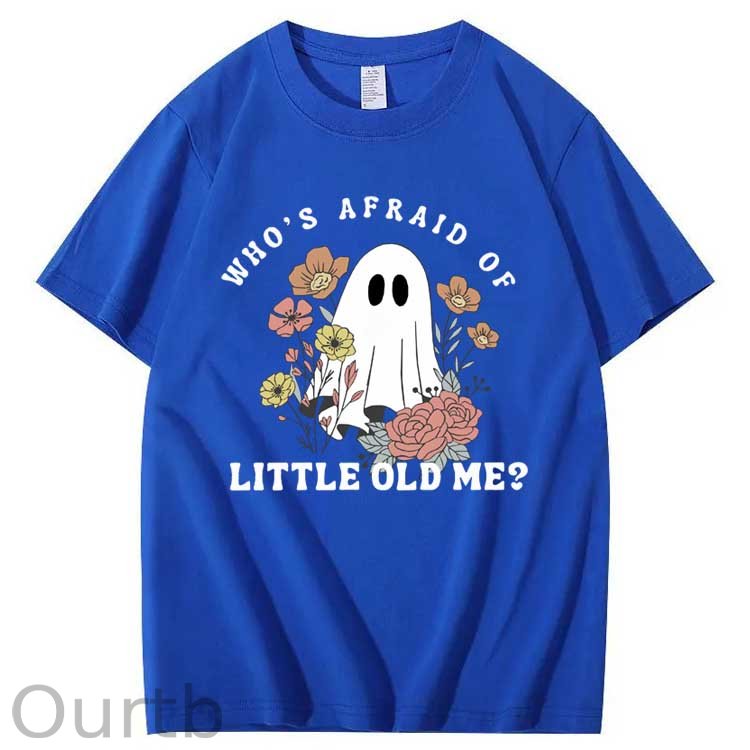 Halloween Who's Afraid Of Little Old Me Pattern100% Cotton T-Shirt