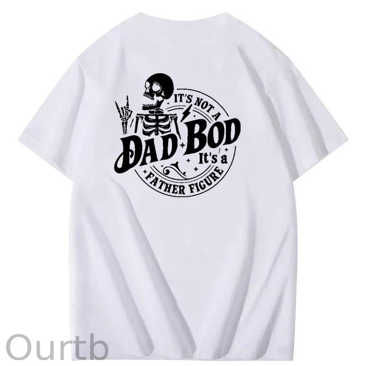 Dad Boo Pattern Print 100%Cotton T-Shirt