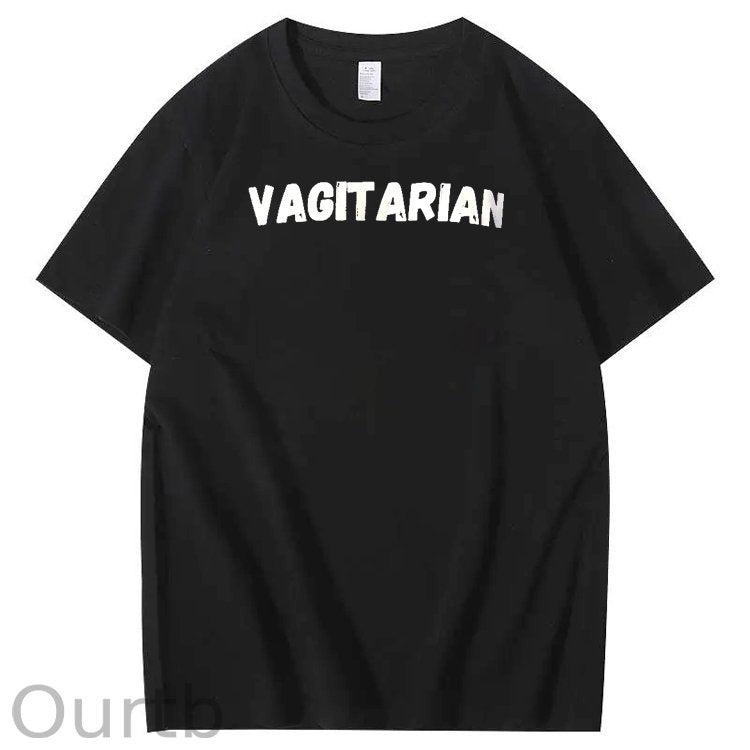 Vagitarian Pattern Print Crew Neck T-Shirt
