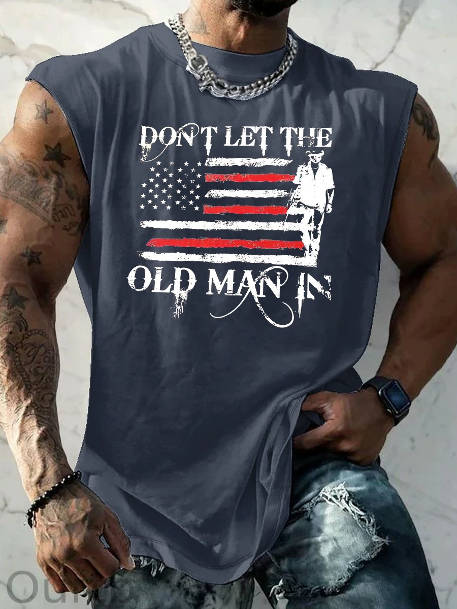 Don't Let The Old Man In Pattern Print Vest