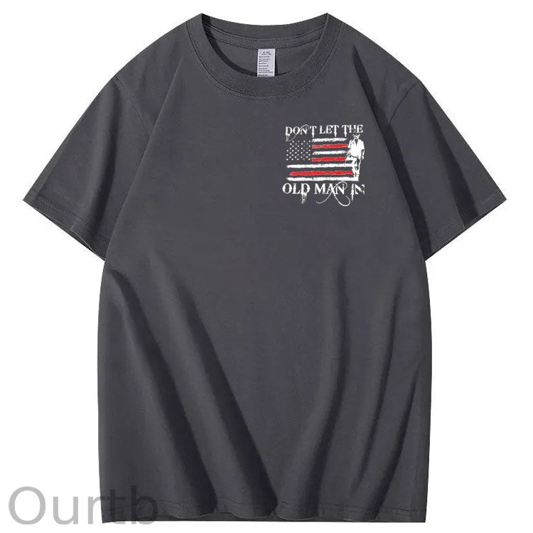 Vintage Don't Let The Old Man In Pattern 100&Cotton Print T-Shirt