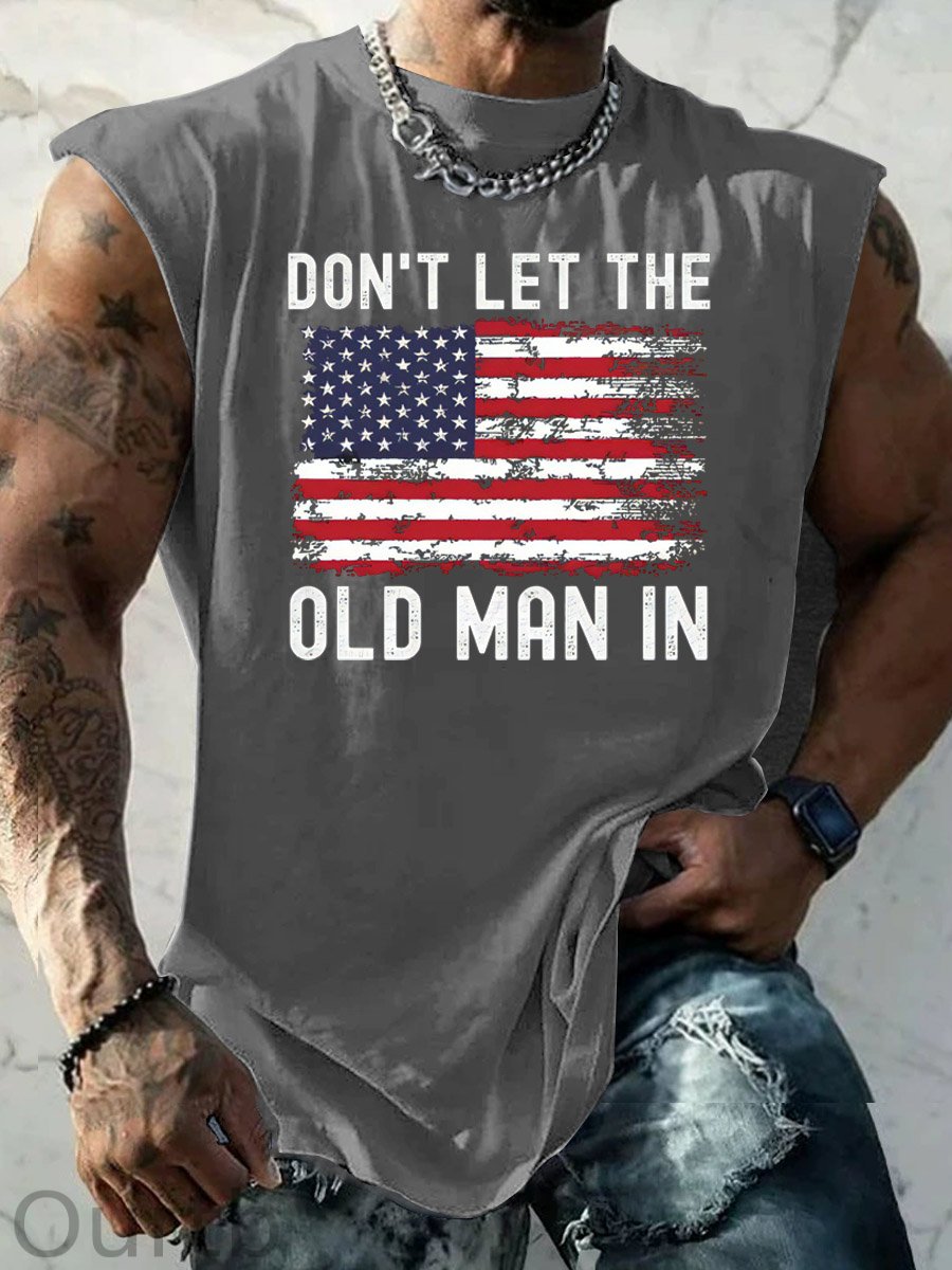 Don't Let The Old Man In Pattern Print Vest