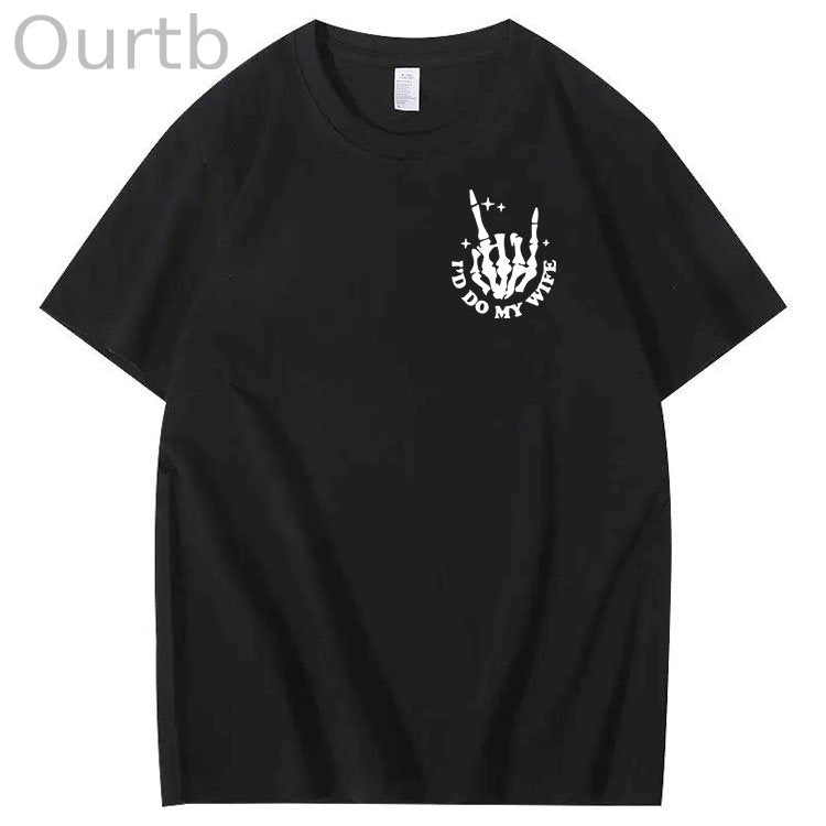 Today I Don't Feel Like Doing Anything Except My Wife Funny Pattern 100&Cotton Print T-Shirt