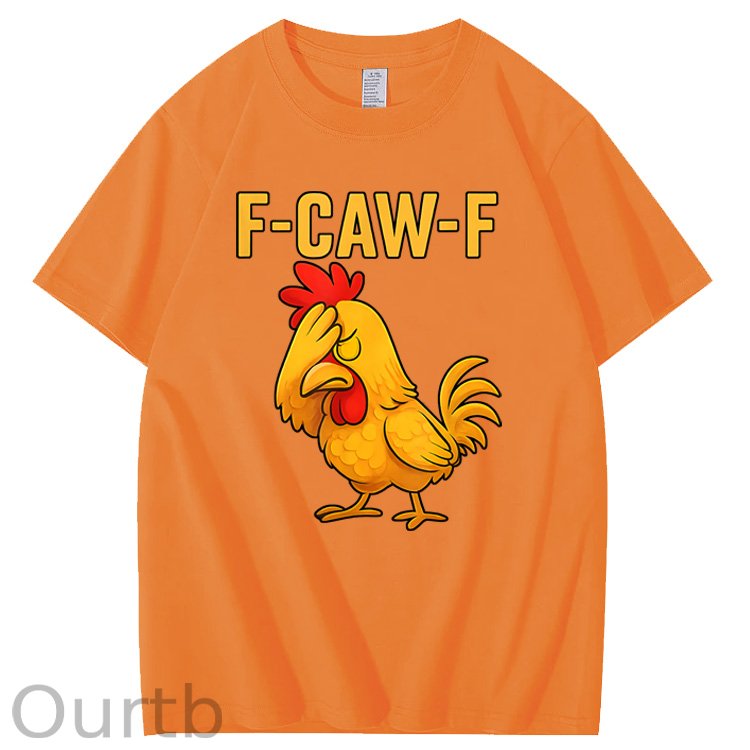F-Caw-F Helpless Chicken Pattern100% Cotton T-Shirt