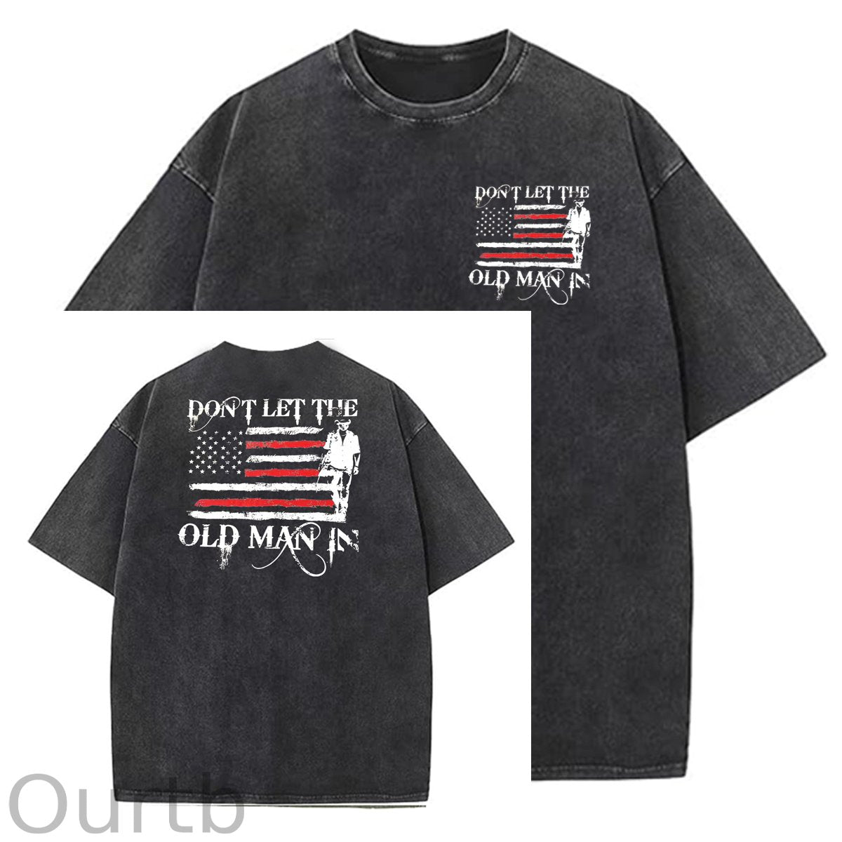 Don't Let The Old Man In Pattern Crew Neck T-Shirt