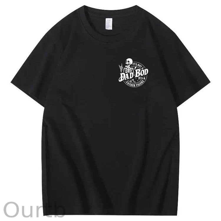 Dad Boo Pattern Print 100%Cotton T-Shirt
