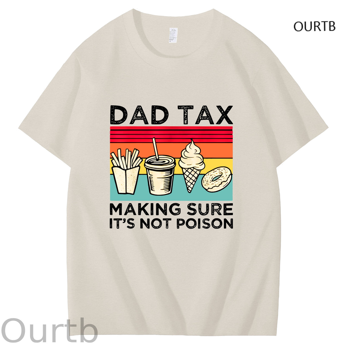 Dad Tax Making Sure It's Not Poison Funny Art Pattern Print T-Shirt