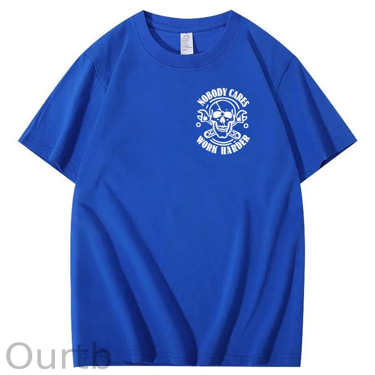 No One Owns You Shit Work Hard Pattern Print 100%Cotton T-Shirt
