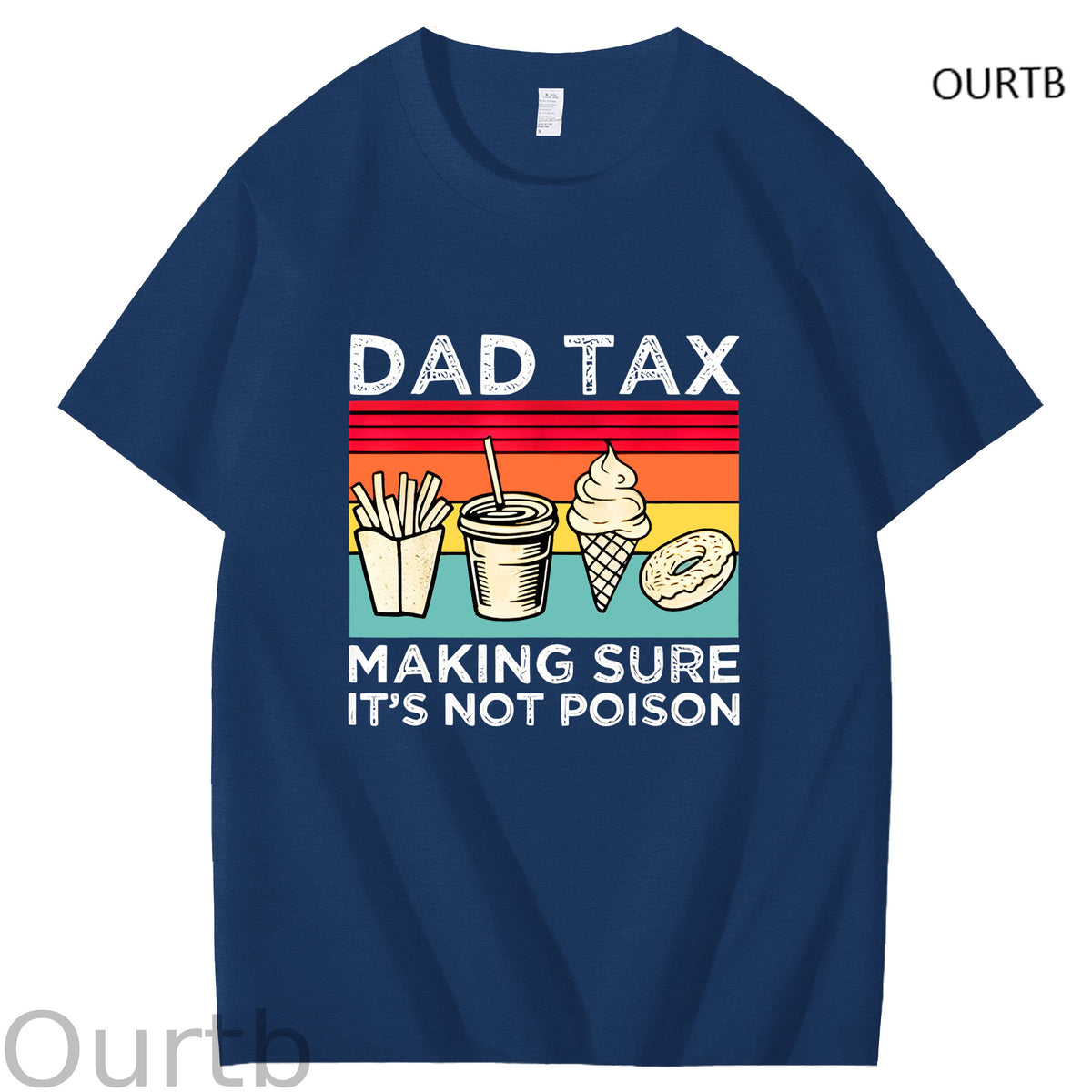 Dad Tax Making Sure It's Not Poison Funny Art Pattern Print T-Shirt