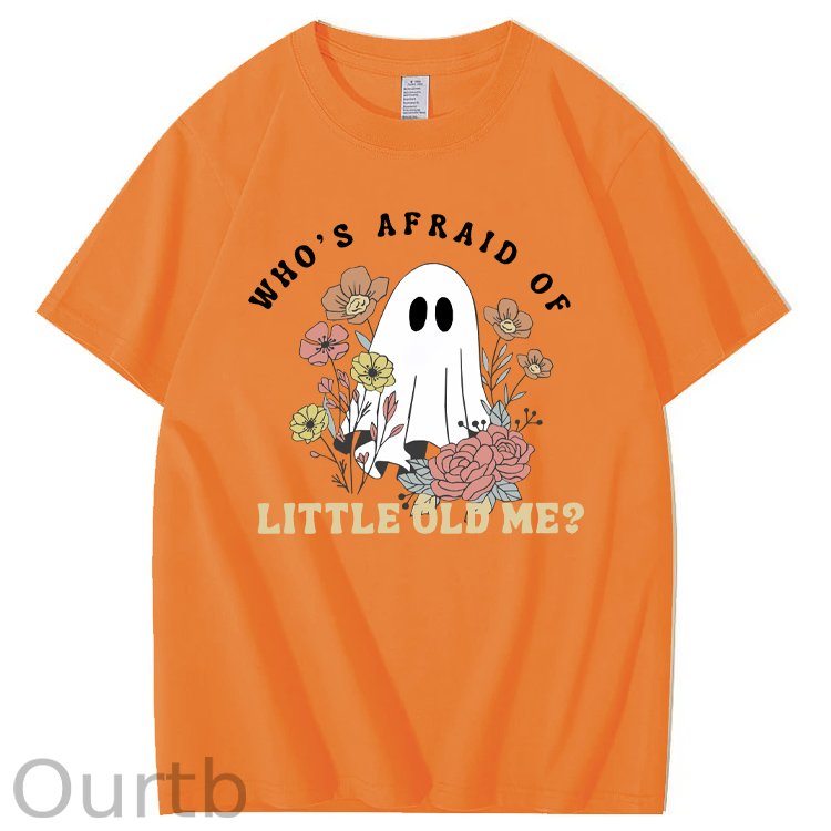 Halloween Who's Afraid Of Little Old Me Funny Pattern100% Cotton T-Shirt