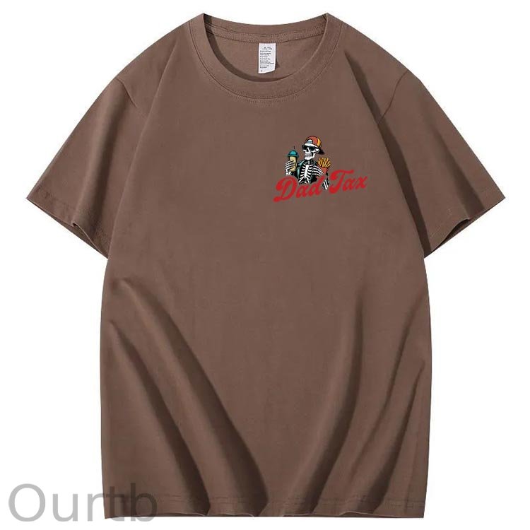 Dad Tax Pattern Print Cotton T-Shirt