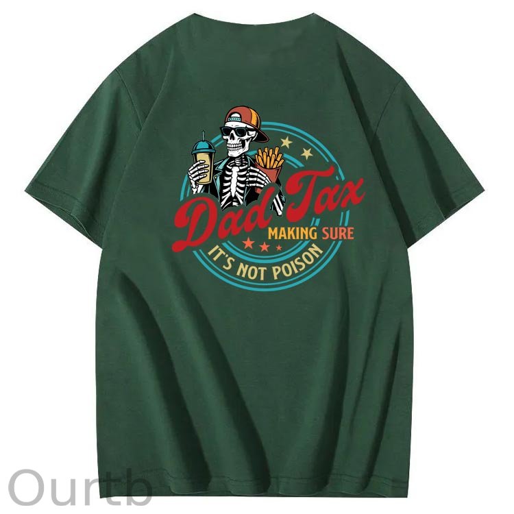 Dad Tax Pattern Print Cotton T-Shirt