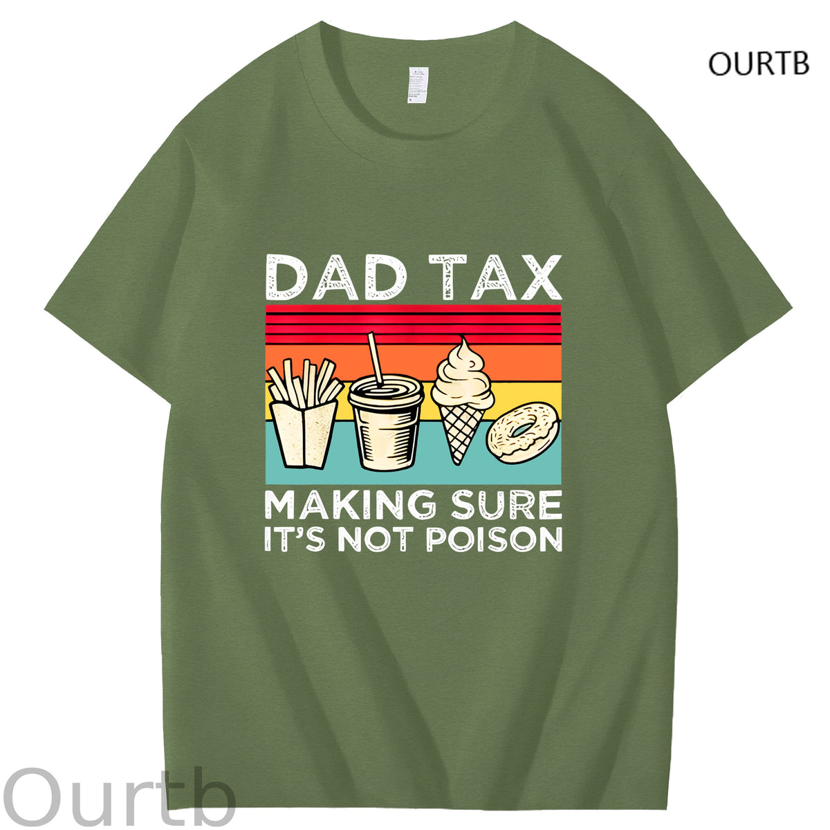Dad Tax Making Sure It's Not Poison Funny Art Pattern Print T-Shirt