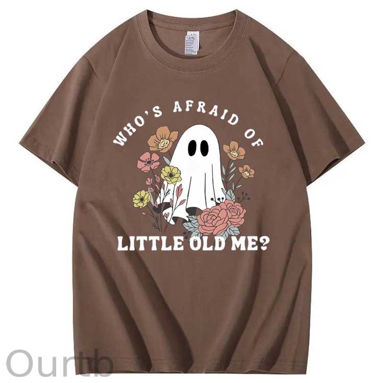 Halloween Who's Afraid Of Little Old Me Pattern100% Cotton T-Shirt