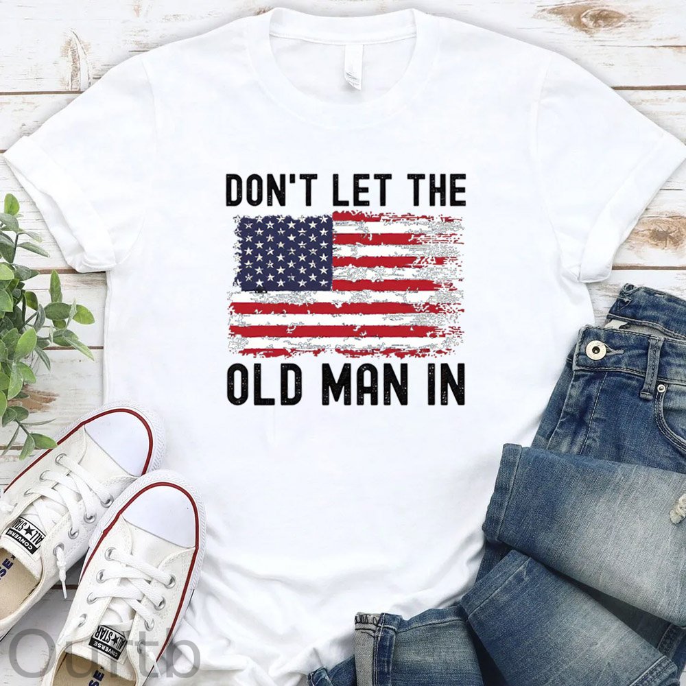 Don't Let The Old Man In Pattern Round-Neck T-Shirt