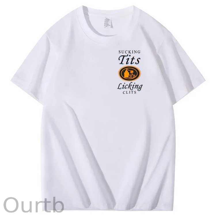 Sucking Tits Licking Clits Pattern Print 100%Cotton T-Shirt