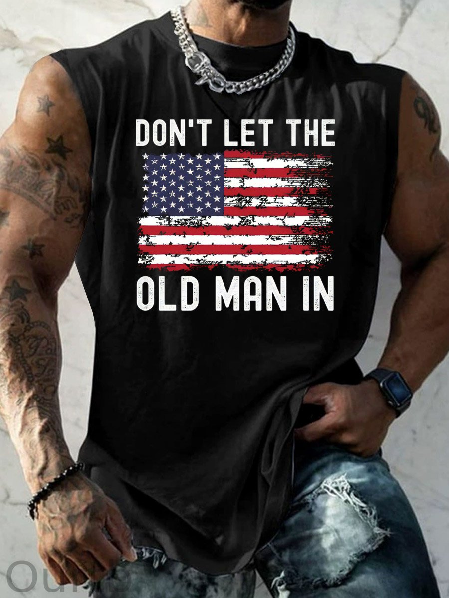Don't Let The Old Man In Pattern Print Vest
