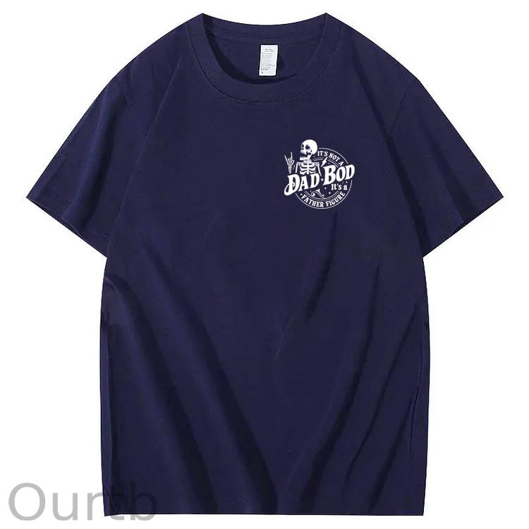 Dad Boo Pattern Print 100%Cotton T-Shirt