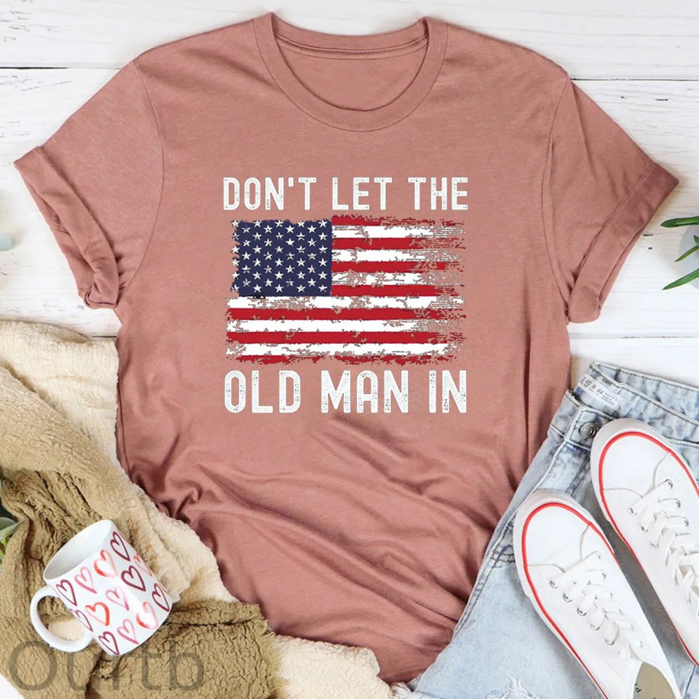 Don't Let The Old Man In Pattern Round-Neck T-Shirt