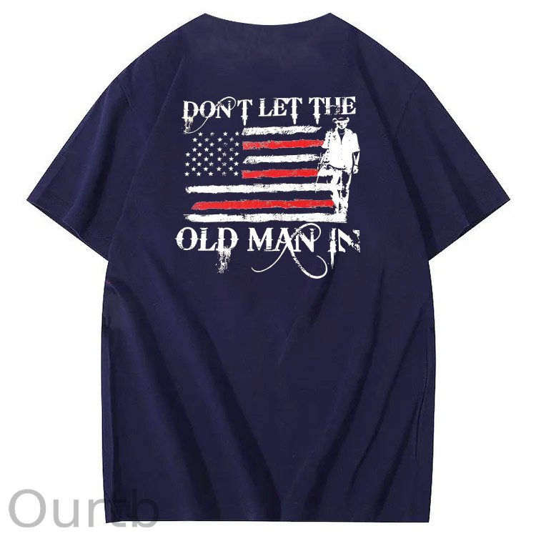 Don't Let The Old Man In Pattern 100&Cotton Print T-Shirt