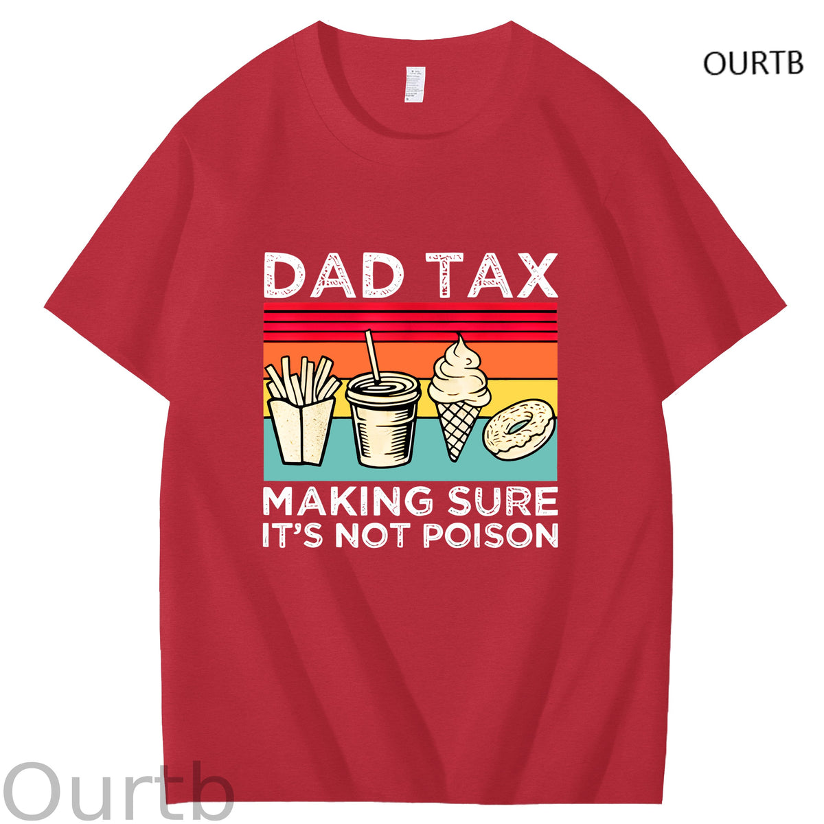 Dad Tax Making Sure It's Not Poison Funny Art Pattern Print T-Shirt