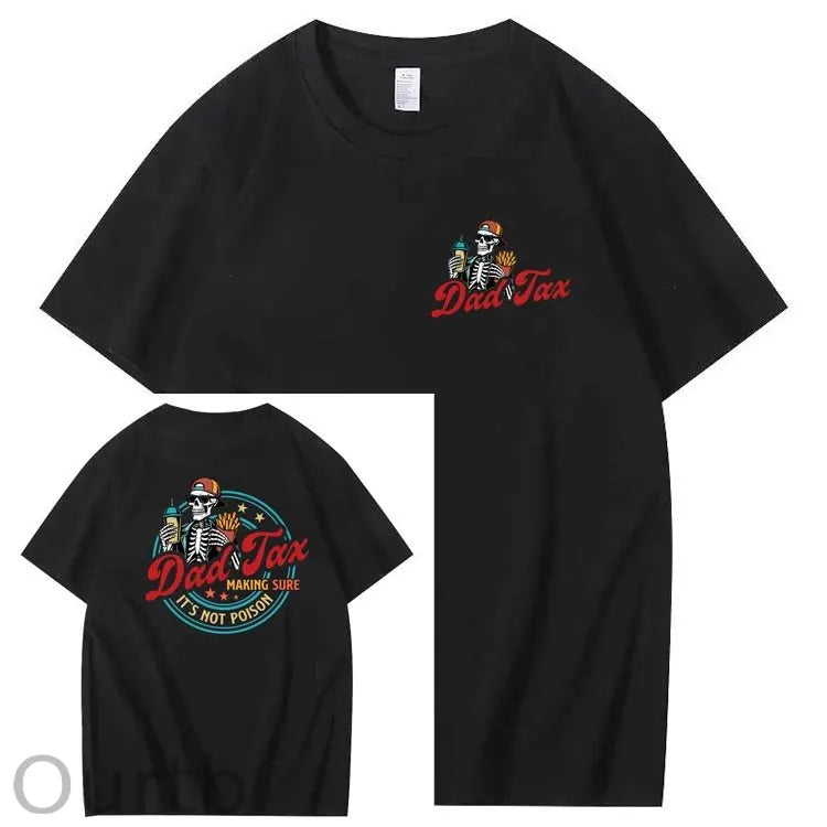 Dad Tax Pattern Print Cotton T-Shirt
