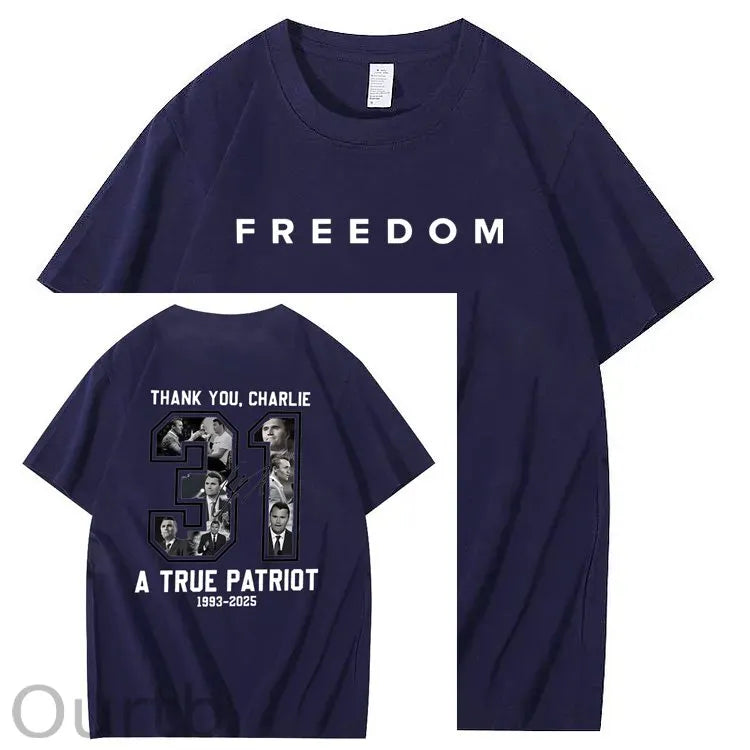 A Ture Patriot Pattern100% Cotton T-Shirt