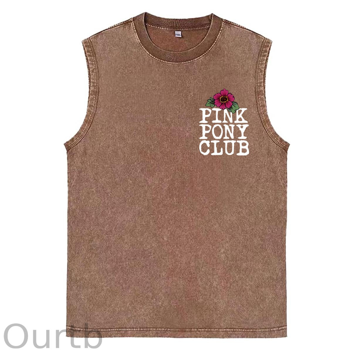 I'm Gonna Keep On Dacing Print Washed Cotton Sleeveless Tank Tops