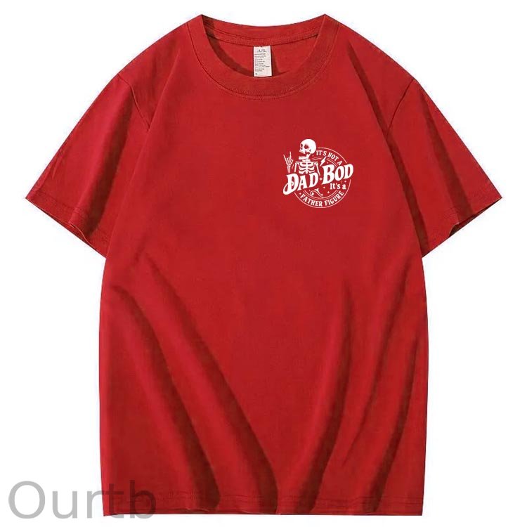 Dad Boo Pattern Print 100%Cotton T-Shirt
