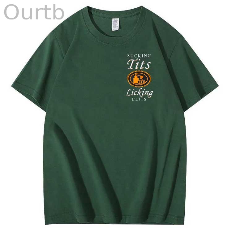 Sucking Tits Licking Clits Pattern Print 100%Cotton T-Shirt