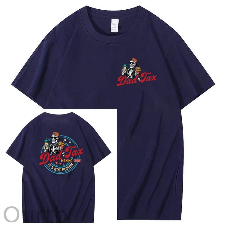 Dad Tax Pattern Print Cotton T-Shirt