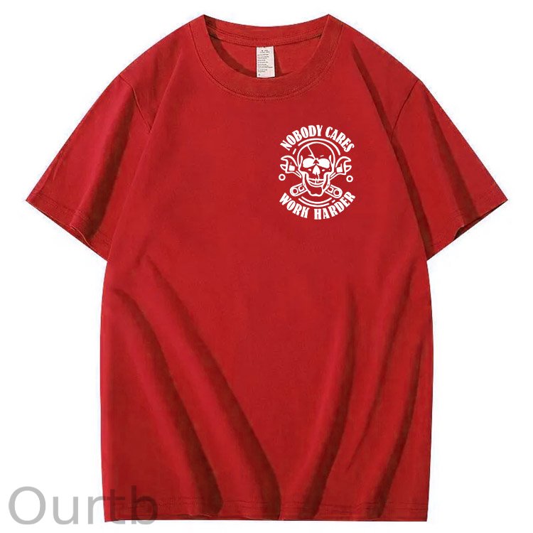 No One Owns You Shit Work Hard Pattern Print 100%Cotton T-Shirt